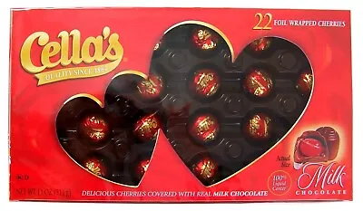 Cella's 11oz MILK CHOCOLATE COVERED CHERRY 22-Foil Wrapped Cherries BB Late 2024 • $18