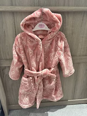 Baby Girls 12-18 Months Pink Pudsey Blush Dressing Gown | New Without Tags • £4.99