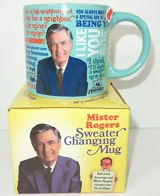 Mr. Rogers Sweater Changing Coffee Mug 12 Oz NEW In Box • $10