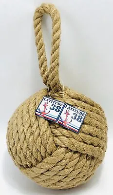 Dei Jute Monkey Fist Knot Door Stopper NEW • $30.01