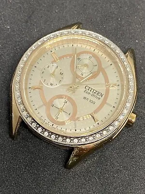 Citizen Eco Drive Rose Gold Womens Watch FD1063-57X Chronograph NO STRAP • $80.20