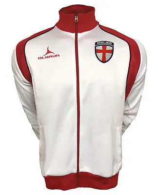 Olorun England Football Supporters Jacket White/Red Size S-3XL • £12