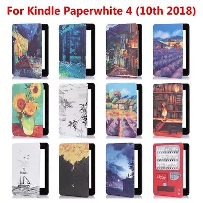 Leather Smart Case Shell Cover E-Reader For Kindle Paperwhite 4 10th Gen 2018 • $13.42