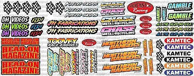 V3   FILLER SHEET Banger Stock Car Mardave Kamtec RC Stickers Decals Vinyls • £9.98