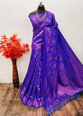 $99.21 • Buy Saree Wedding Indian Party Wear Pakistani Designer Banarasi Soft Silk Sari