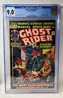 1972 Marvel Spotlight Comic # 5 1st App Of Ghost Rider CGC 9.0 Off White Pages • $5799.99