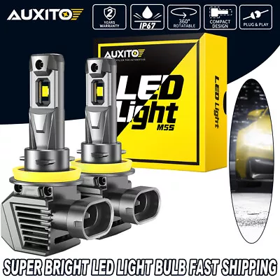 Long Life H11 H8 H9 LED Headlight Kit Globe Bulbs High Low Beam 120W Super White • $56.99