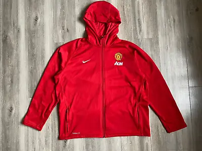 Manchester United Football Jacket Therma-Fit Nike Soccer England 2013/2014  2XL • $49.99