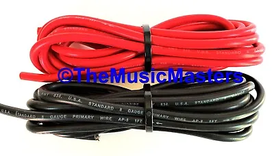 8 Gauge 10ft Each Red Black Auto PRIMARY WIRE 12V Auto Wiring Car Power Cable • $16.99