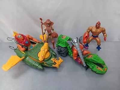 Motu He-man Masters Of The Universe Vintage Lot Of Figures And Vehicles • $64.99