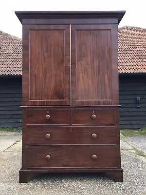 Victorian Antique Restored Linen Press Kitchen Larder Cupboard • £990