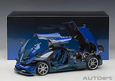Autoart PAGANI HUAYRA BC BLUE FRANCIA/CARBON COMPOSITE 1/18 Scale New Release! • $299