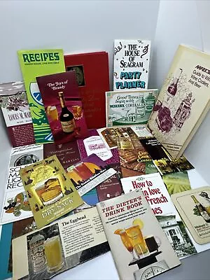 Vintage Lot Of Assorted Alcohol Recipes & Ephemera Including Mr Boston Book Wine • $19.99