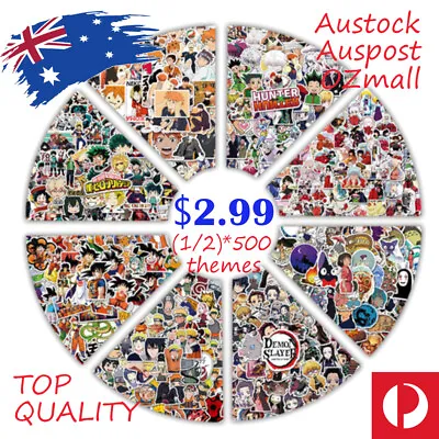 $2.99 • Buy Update 500+ Various Themes Anime/ Kids Cartoon/TV Show /Game Skateboard Stickers
