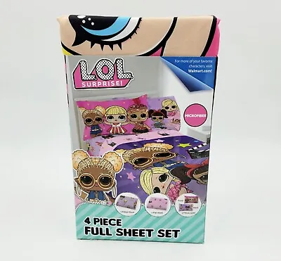 LOL Surprise 4 Piece Microfiber FULL Bedding Sheet Set & Pillowcase Kids Girls   • $22