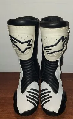 ALPINESTARS SMX-R Motocross Boots Size 6 Youth White & Black EN13634 • $59.99