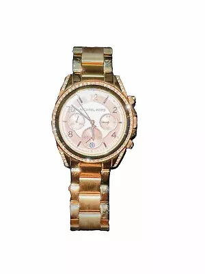 Michael Kors Women's Blair Rose Gold Round Stainless Steel Watch - MK5263 • $28.88