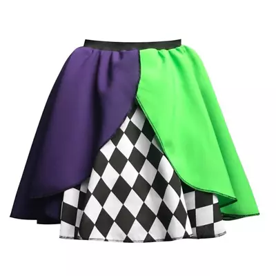 £8.99 • Buy Women's Halloween Costume JOKER Skirt FANCY DRESS Jester Harlequin Batman SKIRT