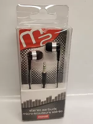 NEW SEALED Maxell Stereo Earbuds M2 190277 SEB Black In Ear 3.5mm Jack Laptop • $11.87