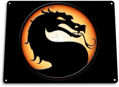 Mortal Kombat Classic Fight Arcade Marquee Game Room Wall Decor Large Metal Sign • $28.95