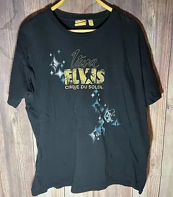 Elvis Presley Viva Cirque Du Soleil Las Vegas Show Black T Shirt XL • $14.95