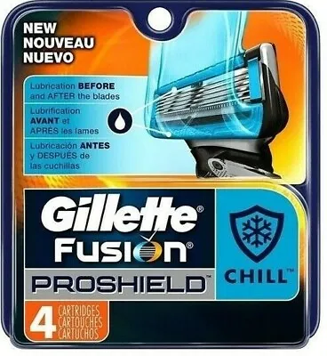 4 Gillette Fusion Proshield Chill Razor Blades Refill Cartridge Fit Power Shaver • $17.99