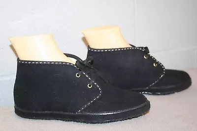 5 NOS Vtg 70s Black LaCrosse Velvet  Velour Moc ANKLE BOOT BOOTIE Sneaker Shoe • $67.43
