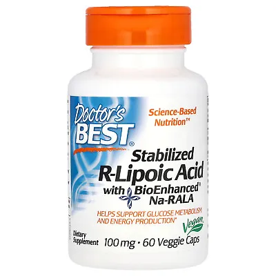 Doctor S Best Best Stabilized R-Lipoic Acid 100 Mg 60 Veggie Caps Gluten-Free • $20.93