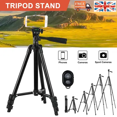 106CM Universal Adujustable Tripod Stand Telescopic Phone Holder IPhone Samsung  • £7.99