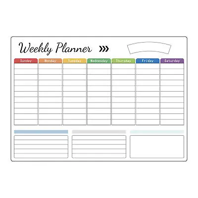Magnetic Dry Erase Board Writing Note Refrigerator White Board Weekly Planner • $15.81