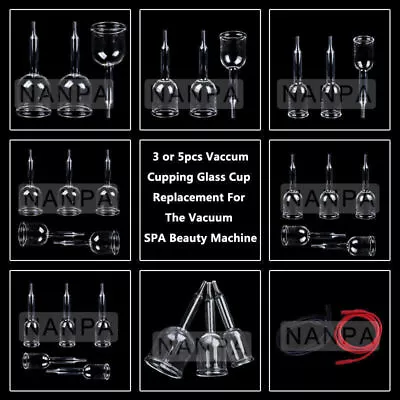 3 Or 5pcs Vaccum Cupping Glass Cup Replacement For The Vacuum SPA Beauty Machine • $31