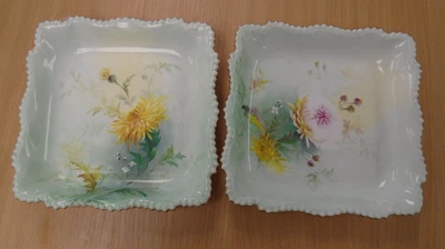 £9.99 • Buy Antique Royal Worcester Square Floral 9  Plates X 2 C. 1906