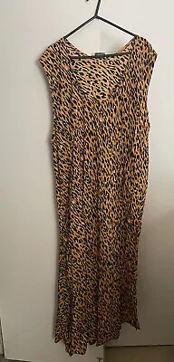 Tree Of Life Maxi Dress Free Love Size 12/14/16/18 Leopard Animal Print Boho • $23.88