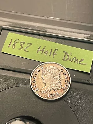 1832 Capped Bust Half Dime 5C US Silver Coin W/ Plastic Case! **NO RESERVE!! • $19.39