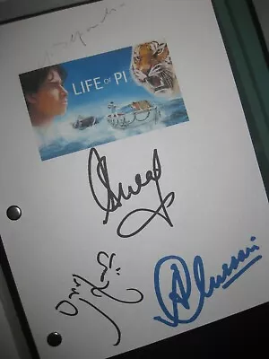 Life Of Pi Signed Film Script X4 Suraj Sharma Irrfan Khan Adil Hussain 2012 RPNT • £18.99