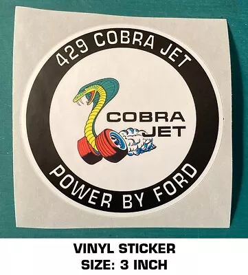 429 Cobra Jet - Vinyl Sticker Decal Power By Ford - Mustang - Torino - Vintage • $7.26