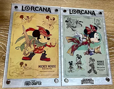 Disney Lorcana Mickey Mouse & Minnie Mouse 4 Piece Card Puzzle Art Set - NM • $1.99