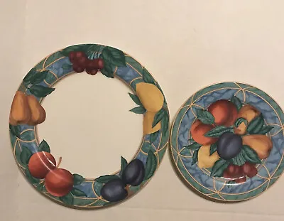 Victoria And Beale Casual Forbidden Fruit Dinner & Salad Plates • $24.04