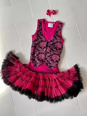 G007 Ooh La La Couture Vest Flower Girl Tulle Dress Size 4 • $34.99