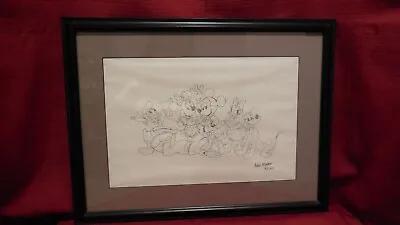 Disney 1999 Mickey Mouse And Gang Concept Drawing By Alex Mayer Signed  # 2 Of 3 • $225