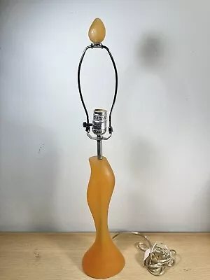 Vntg Lucite MCM Art Deco Table Lamp Orange Flame Top • $85