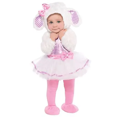 Little Lamb Costume - Cute Pink Animal Dress For Baby  Toddler • £18.50