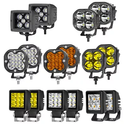 For Jeep Wrangler JK JL 2x 2/3inch LED Work Light Cube Pods 12V Spot Driving Fog • $32.99