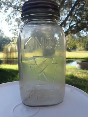 Mason Jars Antique Bottle Lot Of 2 (Drey And Knox) • $12