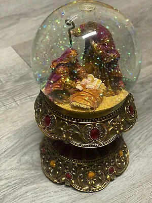 Musical Snow Globe Featuring Mary Joseph And Baby Jesus • $14.95