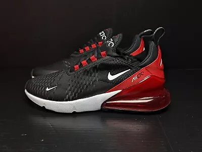 Men's Size 8 - Nike Air Max 270 Black White University Red AH8050-022 • $119.99