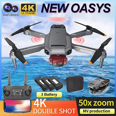 $52.95 • Buy 4K GPS Drone With HD Camera Drones WiFi FPV Foldable RC Quadcopter W/3Batteries