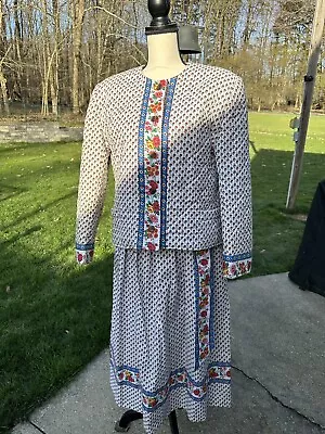 VTG. Vera Bradley Medium 3Pc. Spring Jacket Skirt Sash Set • $75