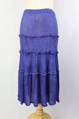 ISSEY MIYAKE Me Blue Micro Pleats Skirt 166 5436 • $60