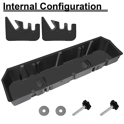 Black Rear Underseat Storage Box For 2015-2020 Ford F150 250 350 Super Crew • $85.99